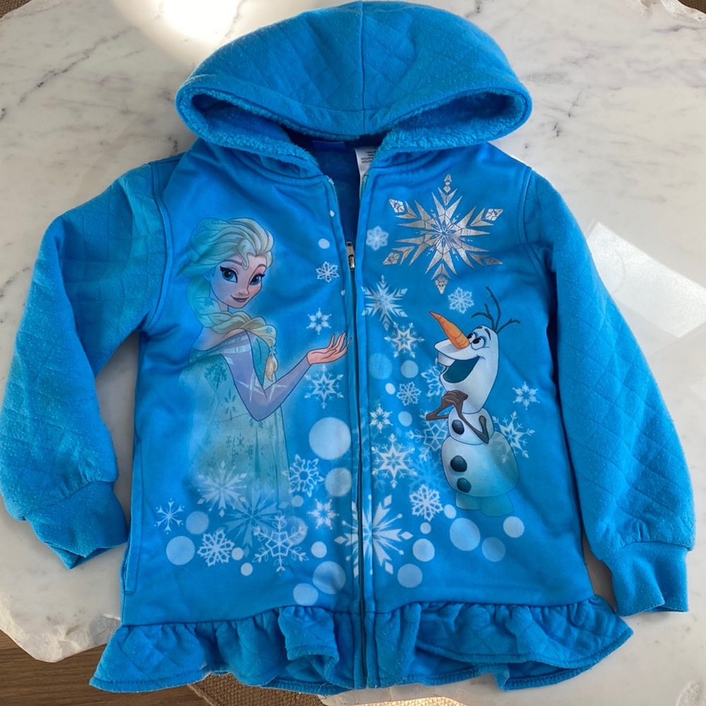 Disney Frozen fleece lined sweatshirt girls size 6